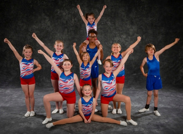 Cheerleaders in costume